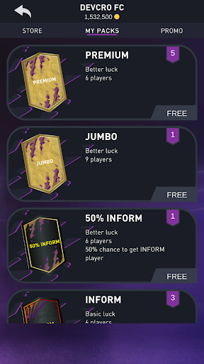 DEVCRO 22 - Draft, Packs